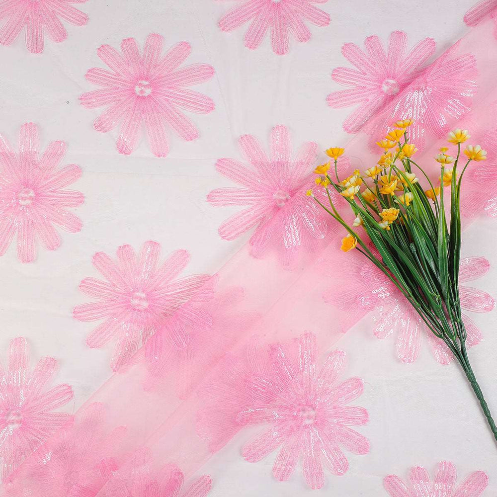 Sequine Embroidery Fabrics with polyester net SAP419BP