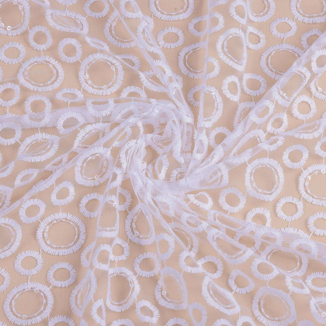 WHITE EMBROIDERY NET