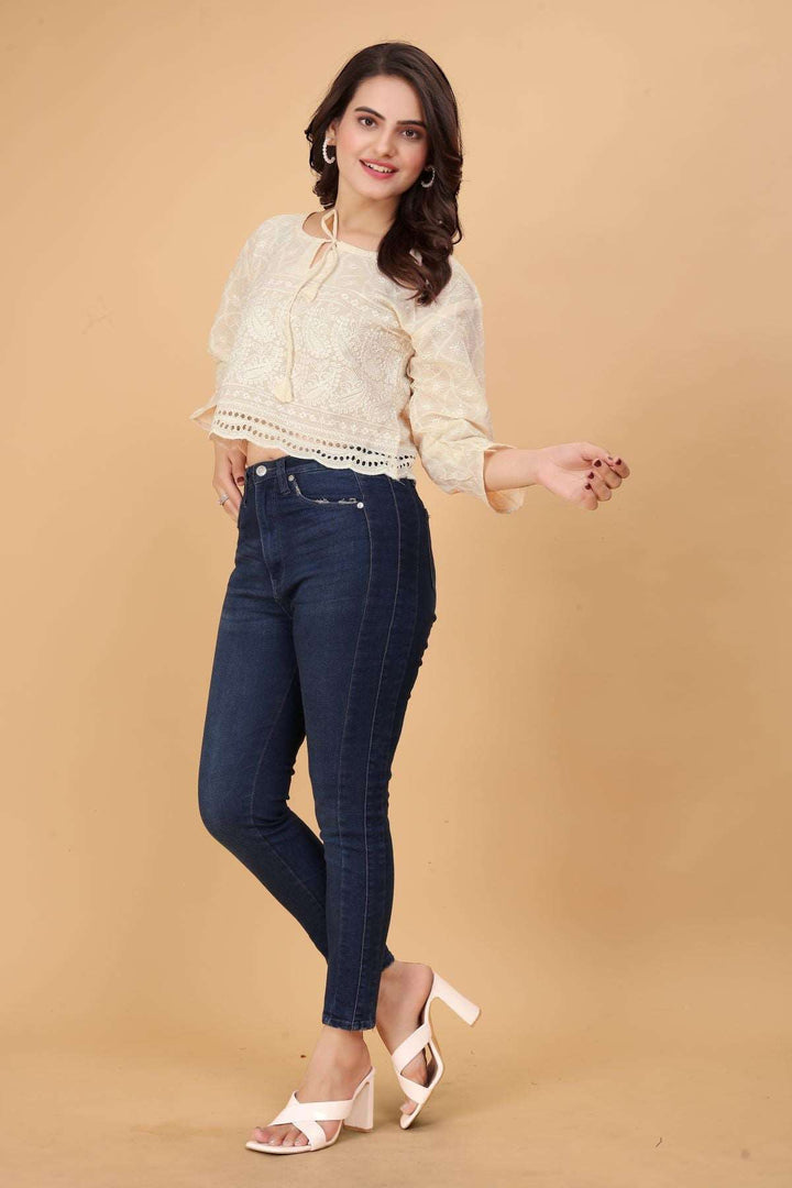 Chikankari  Empire Top for Women