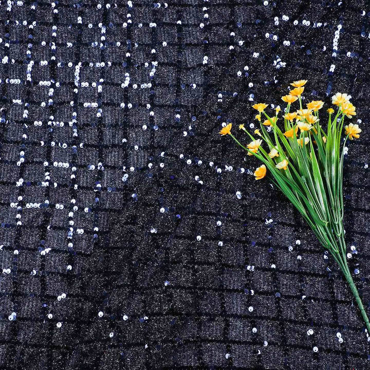 Sequine Embroidery on polyester Fur Fabrics SAP490BP