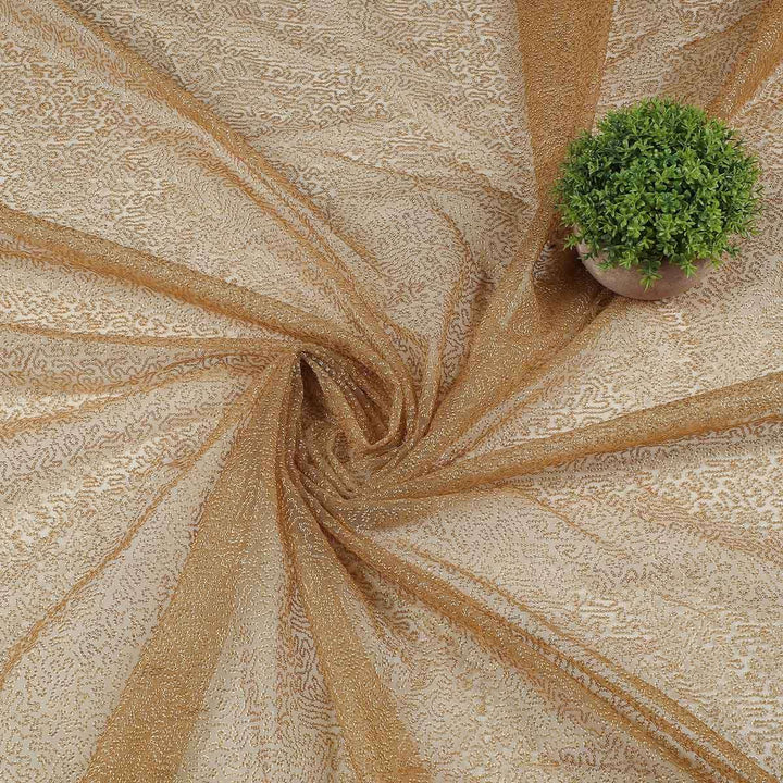 Sequine Embroidery on Polyester net Fabric SAP553BP