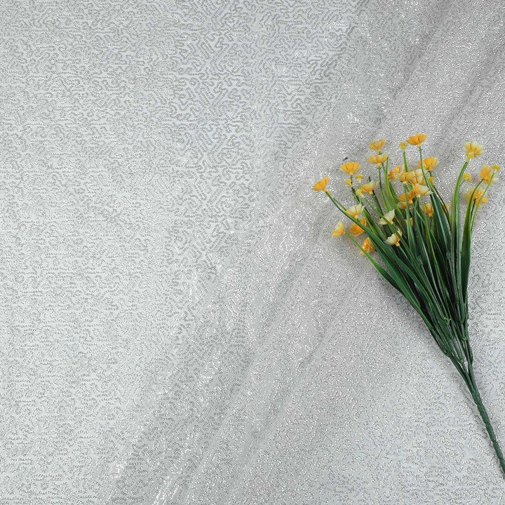 Sequine Embroidery on Polyester net Fabric SAP553BP