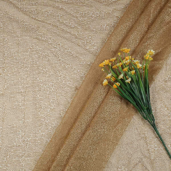 Sequine Embroidery on Polyester net Fabric SAP553BP