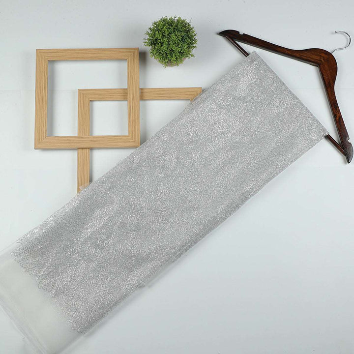 Sequine Embroidery on Polyester net Fabric SAP553BP