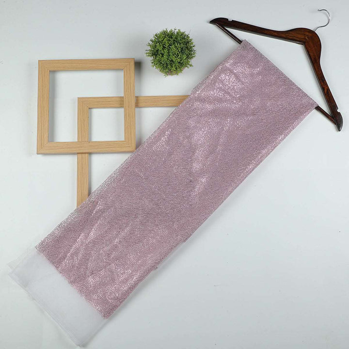 Sequine Embroidery on Polyester net Fabric SAP553BP