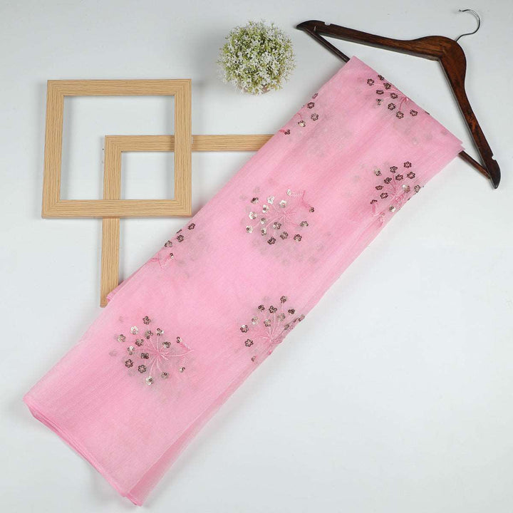 Dual Sequine Embroidery on Polyester silicon Net TW06BP