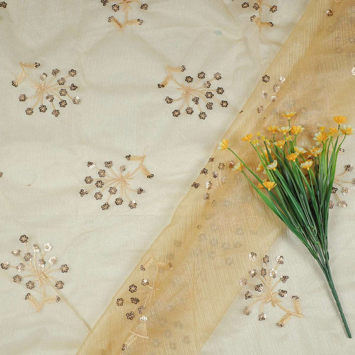 Dual Sequine Embroidery on Polyester silicon Net TW06BP