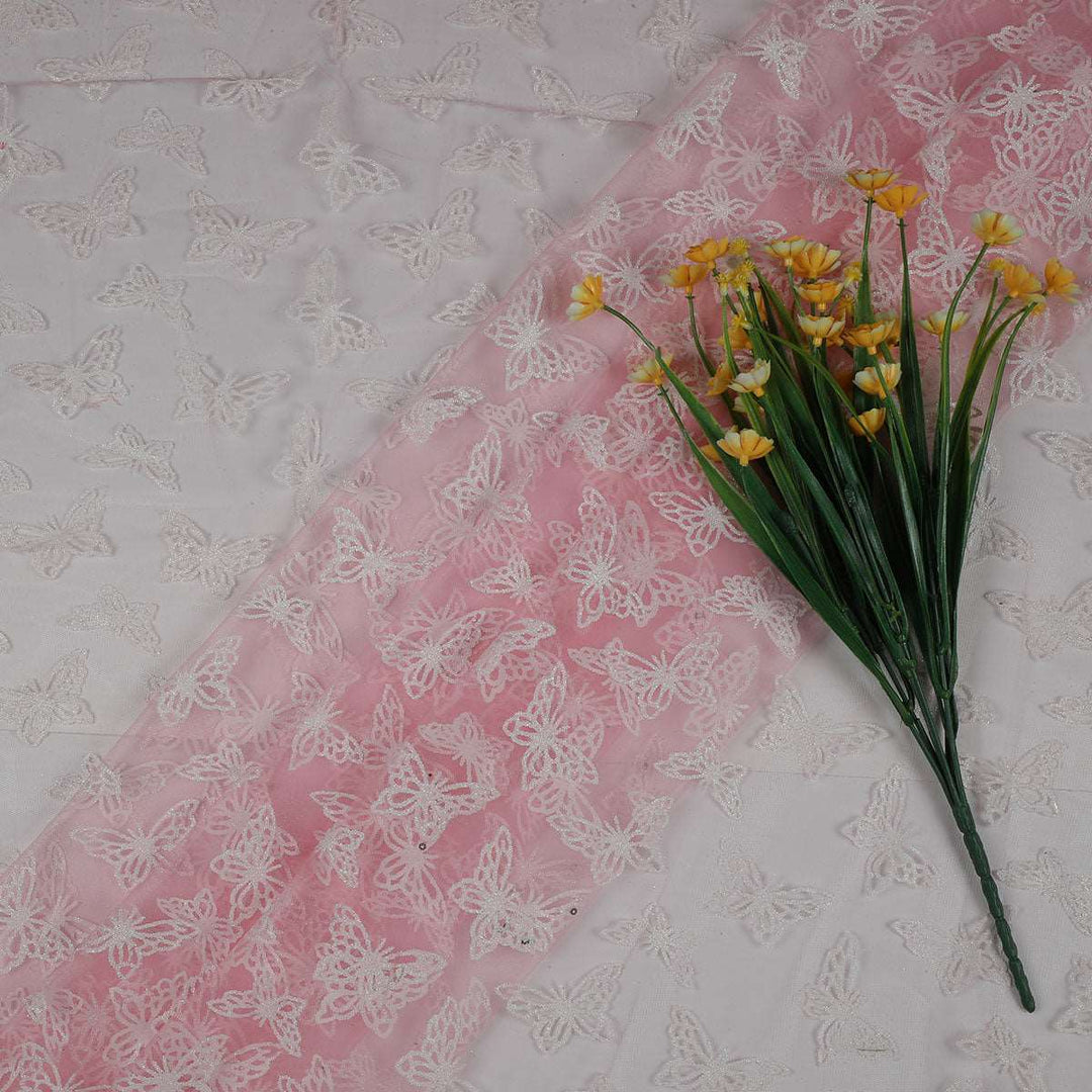 Khadi print on nylon net fabric HP45BP