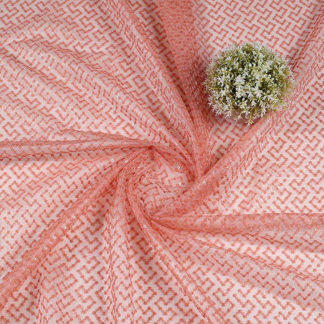 Embroidery Fabrics with polyester silicon net MS281BP