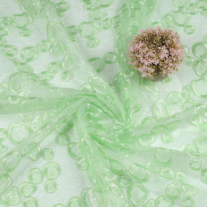 Embroidery Fabrics with polyester net CMG73BP