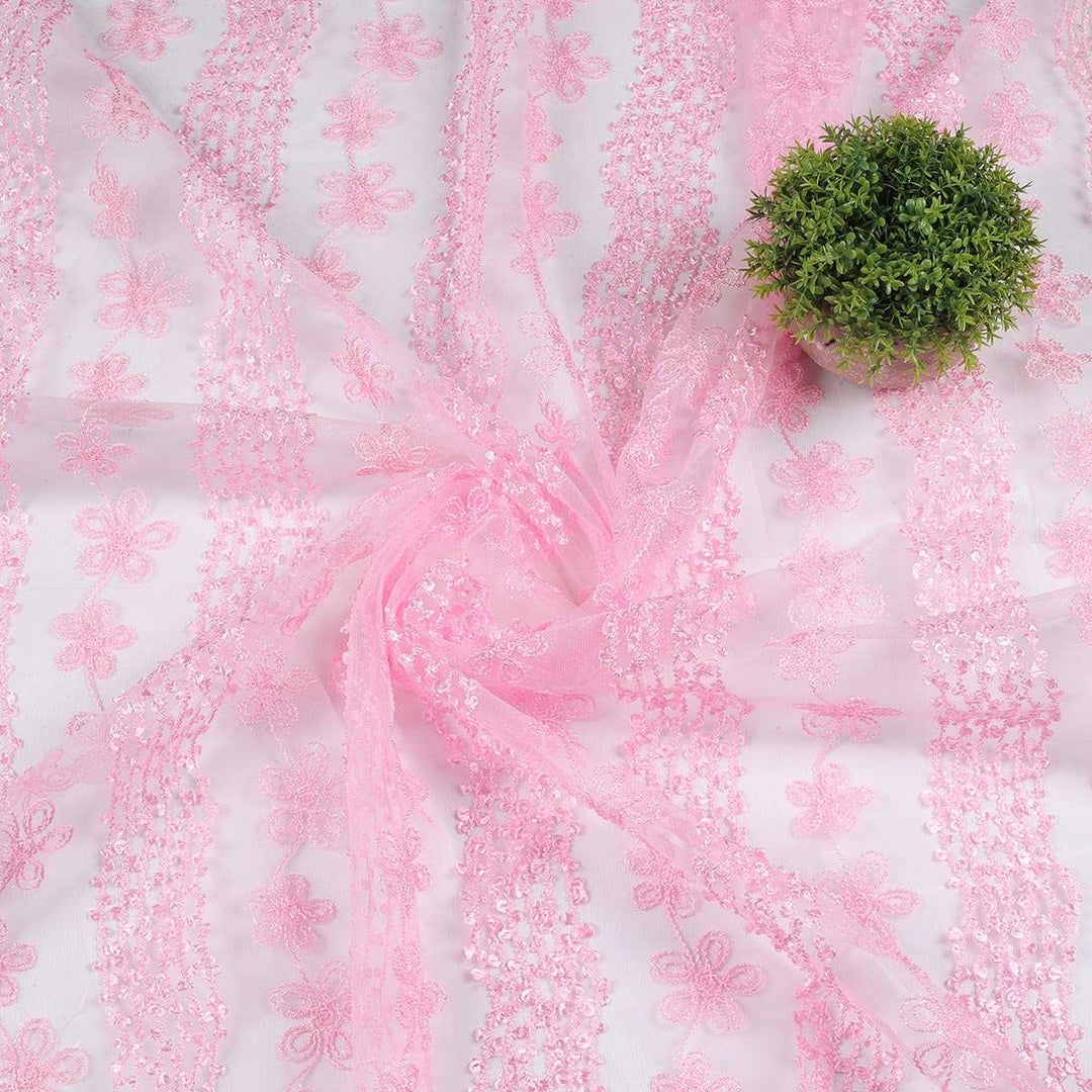 Cording Embroidery Fabrics on polyester net RR88BP