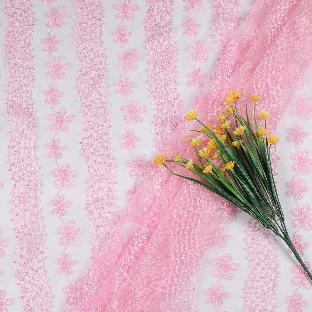 Cording Embroidery Fabrics on polyester net RR88BP