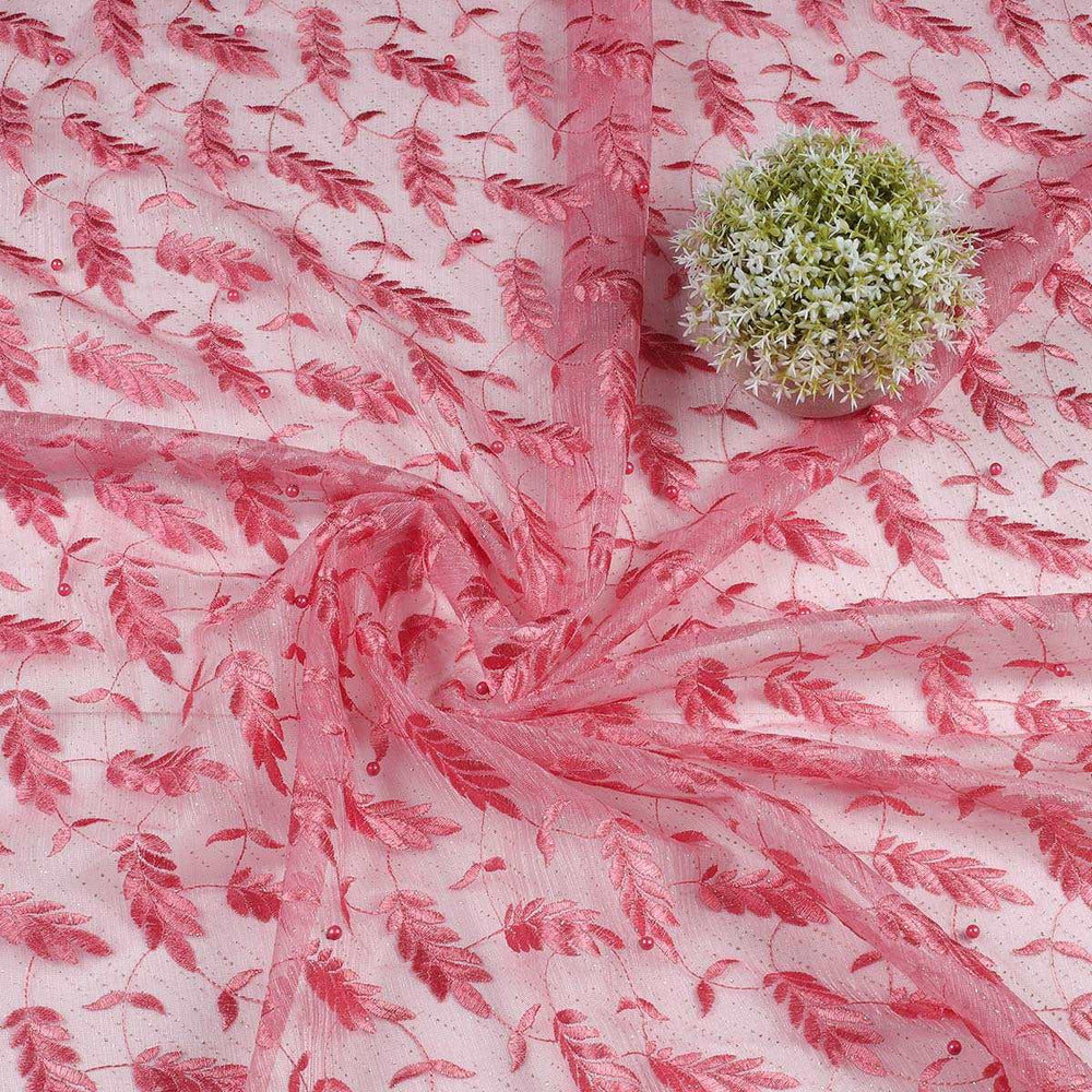 Multi Emboridery with jari on Silicone Net Fabric OMG1103BP