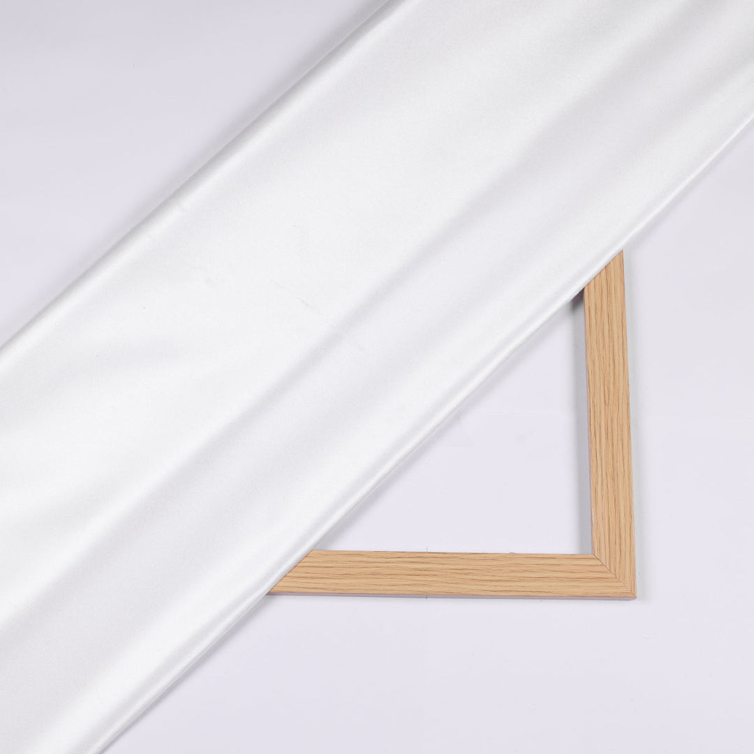 White Ultra satin plain fabric