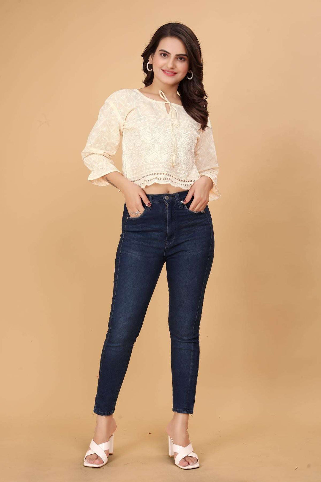 Chikankari  Empire Top for Women